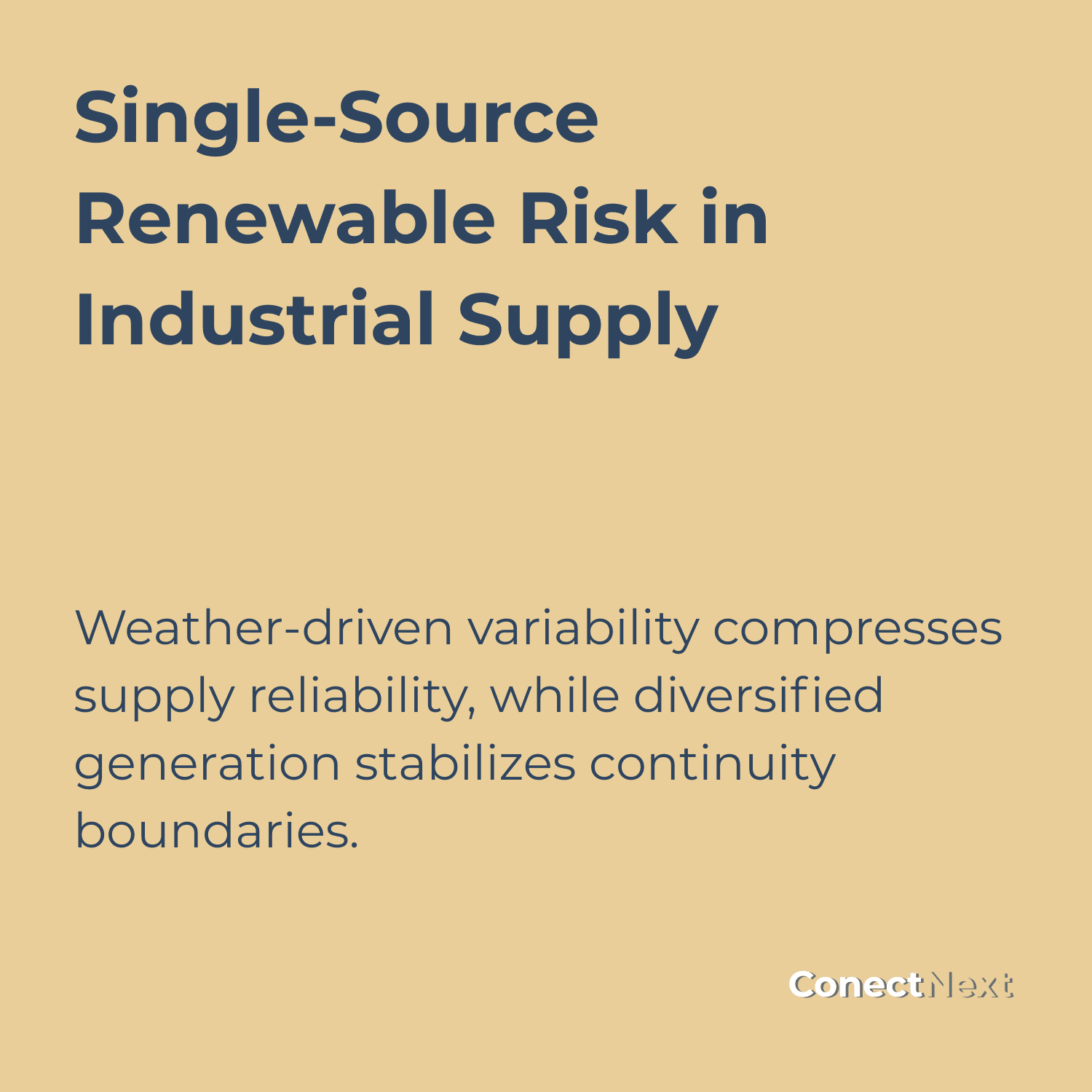 Single-Source Renewable Risk in Industrial Supply