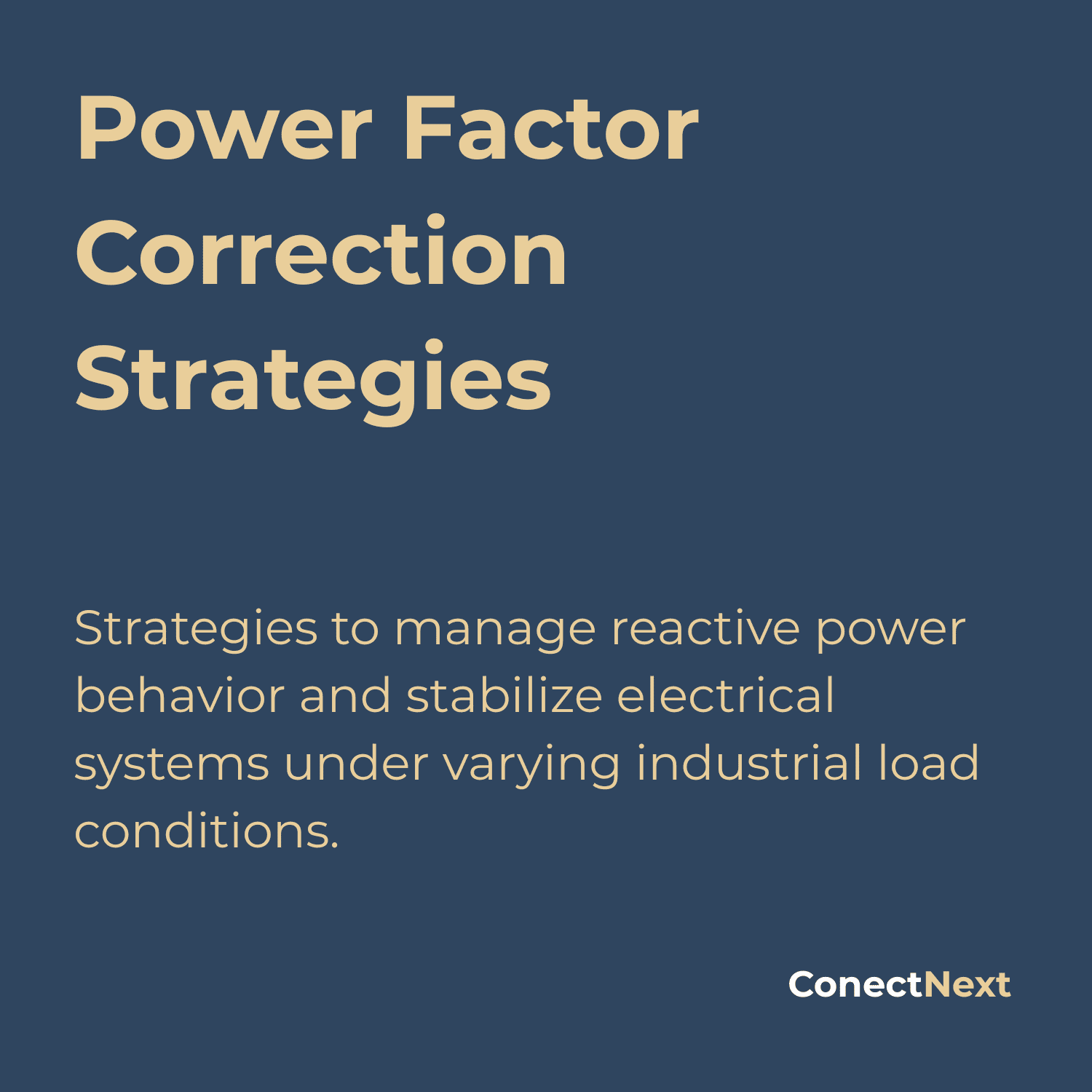 Power Factor Correction Strategies | ConectNext