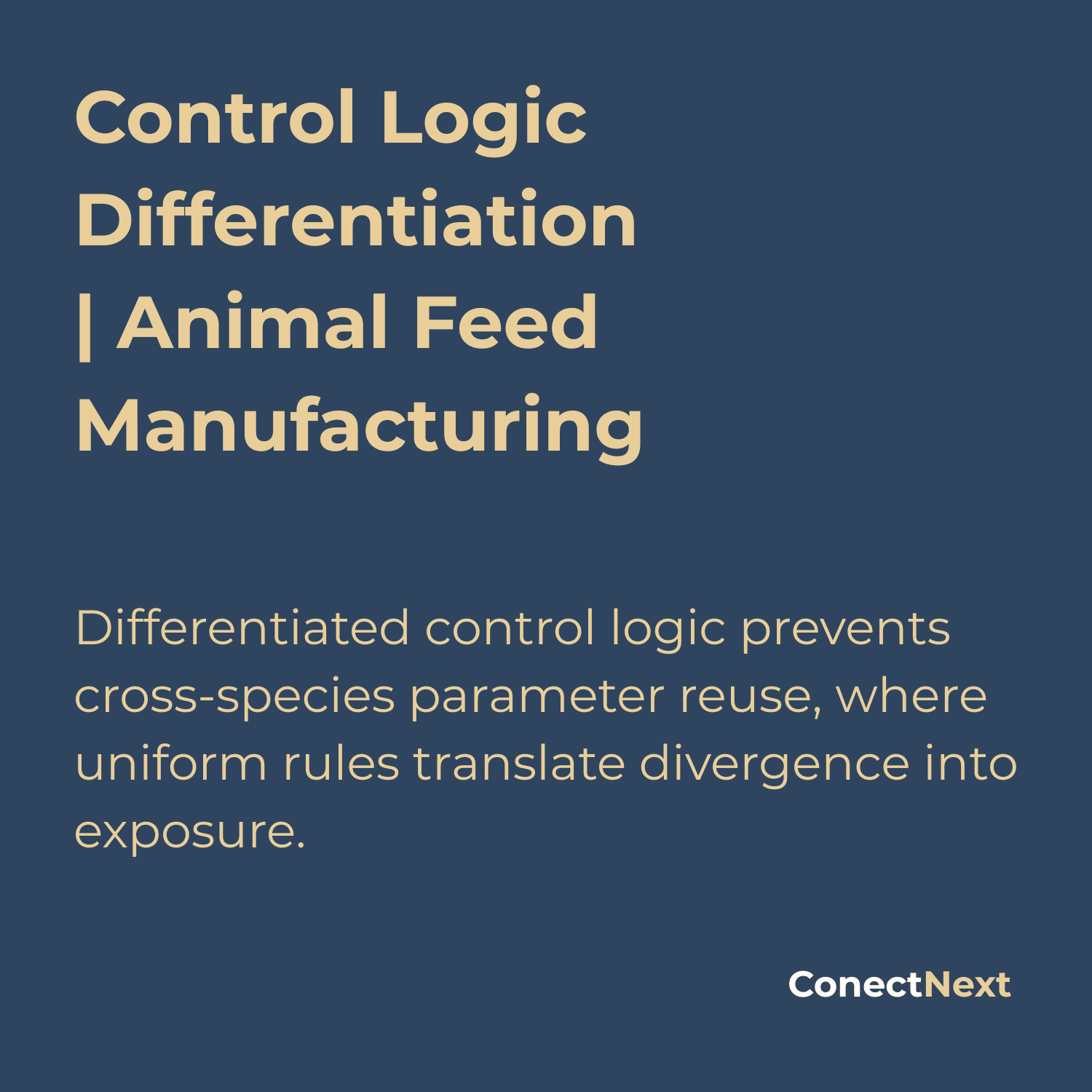 Control Logic Differentiation | Animal Feed Manufacturing