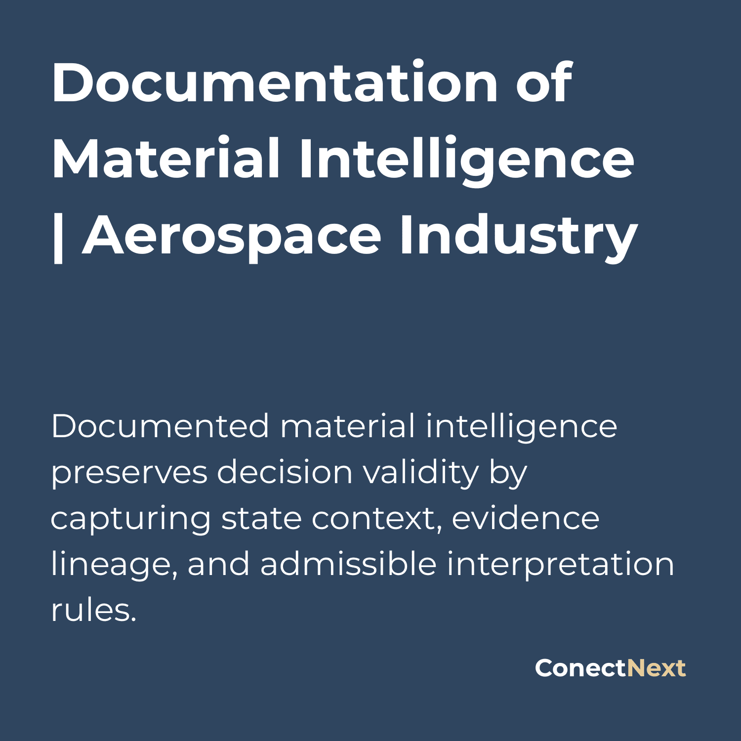 Documentation of Material Intelligence | Aerospace Industry