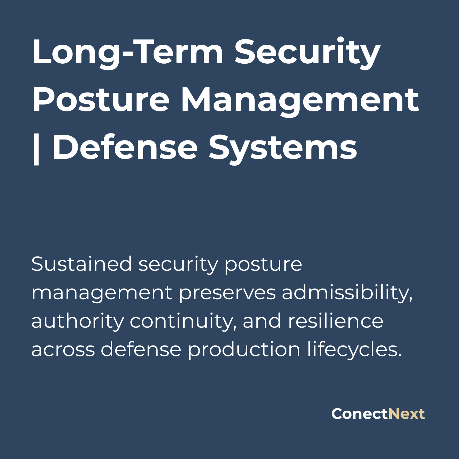 Long-Term Security Posture Management | Defense Systems