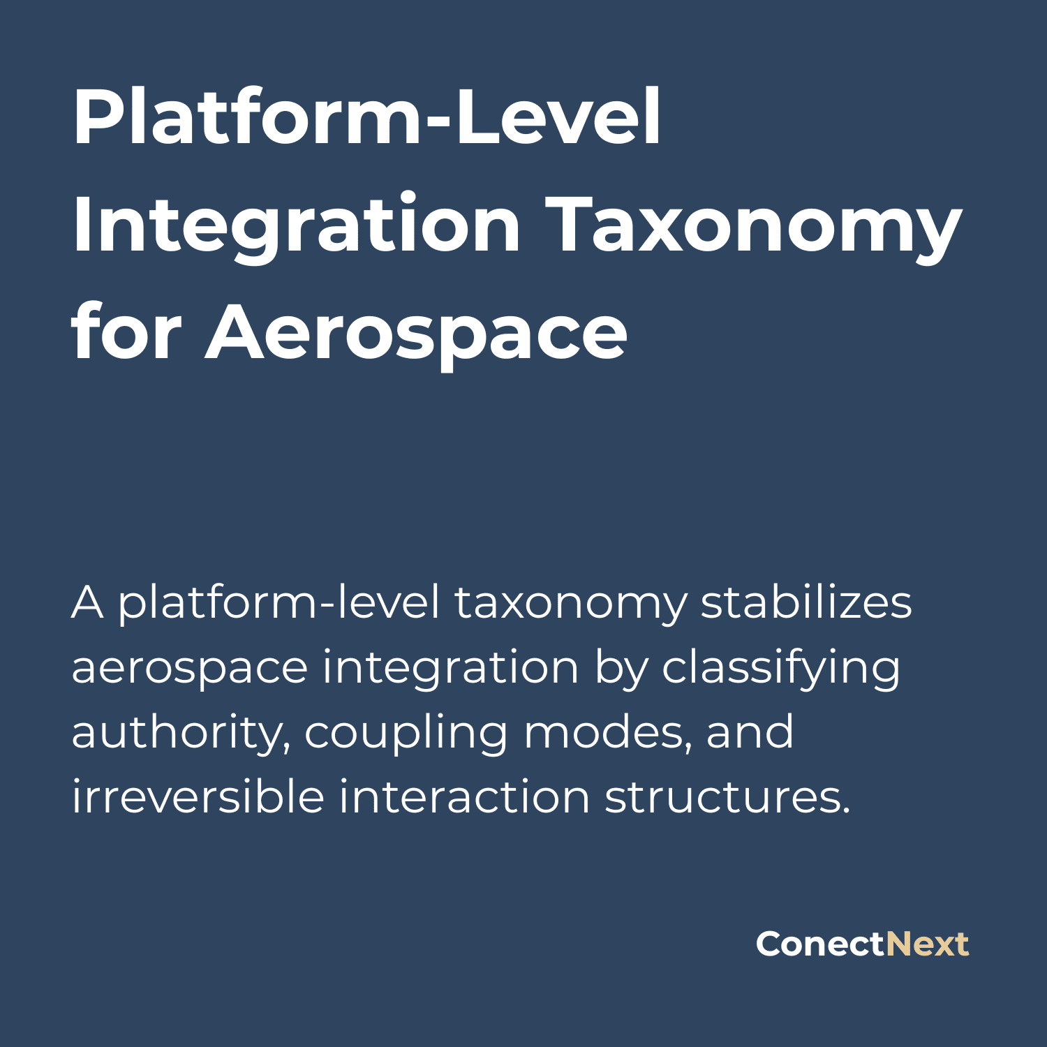 Platform-Level Integration Taxonomy for Aerospace
