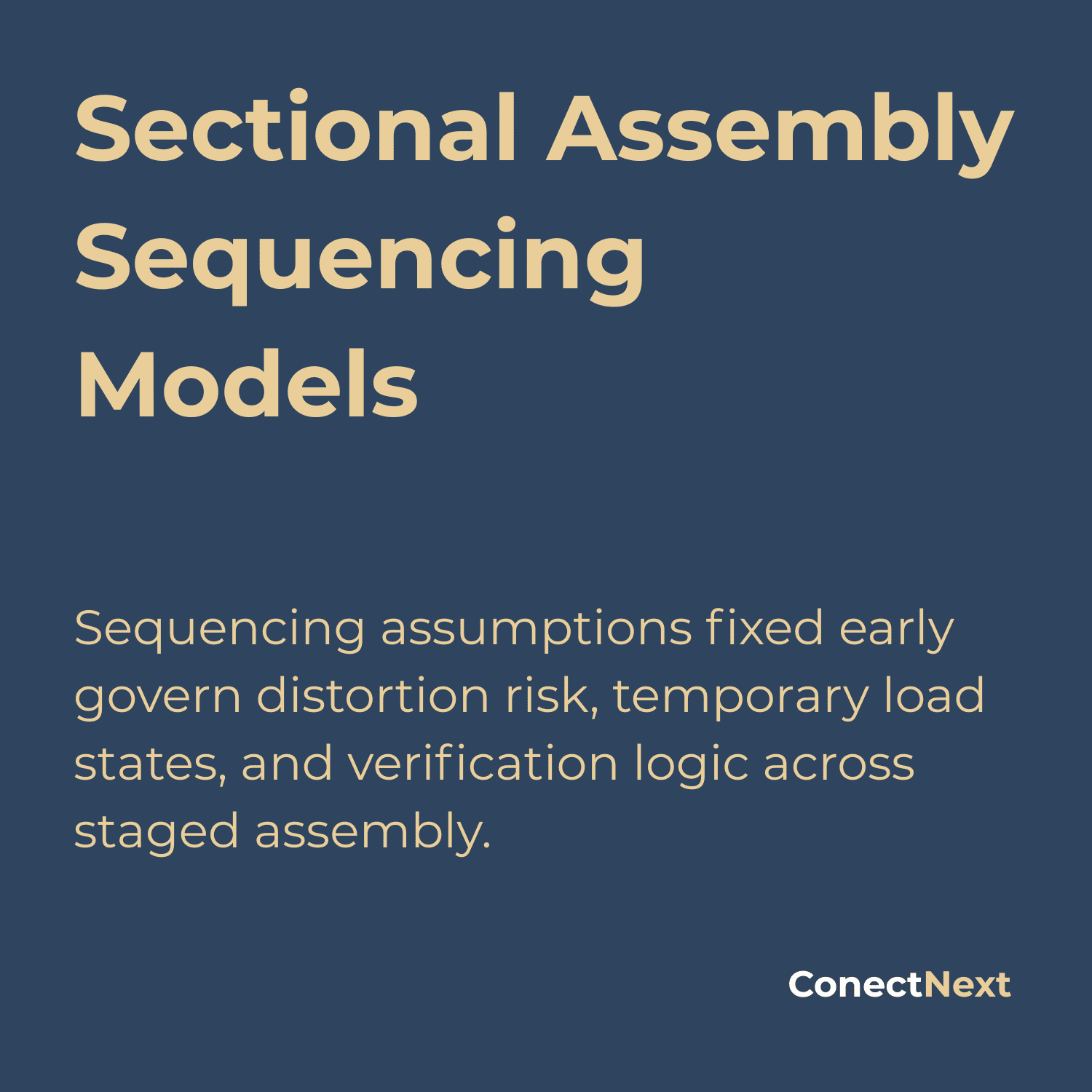 Sectional Assembly Sequencing Models | ConectNext