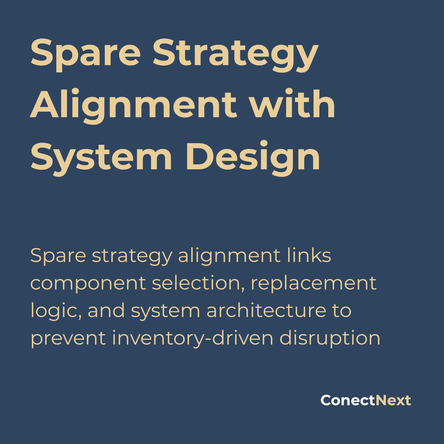 Spare Strategy Alignment with System Design