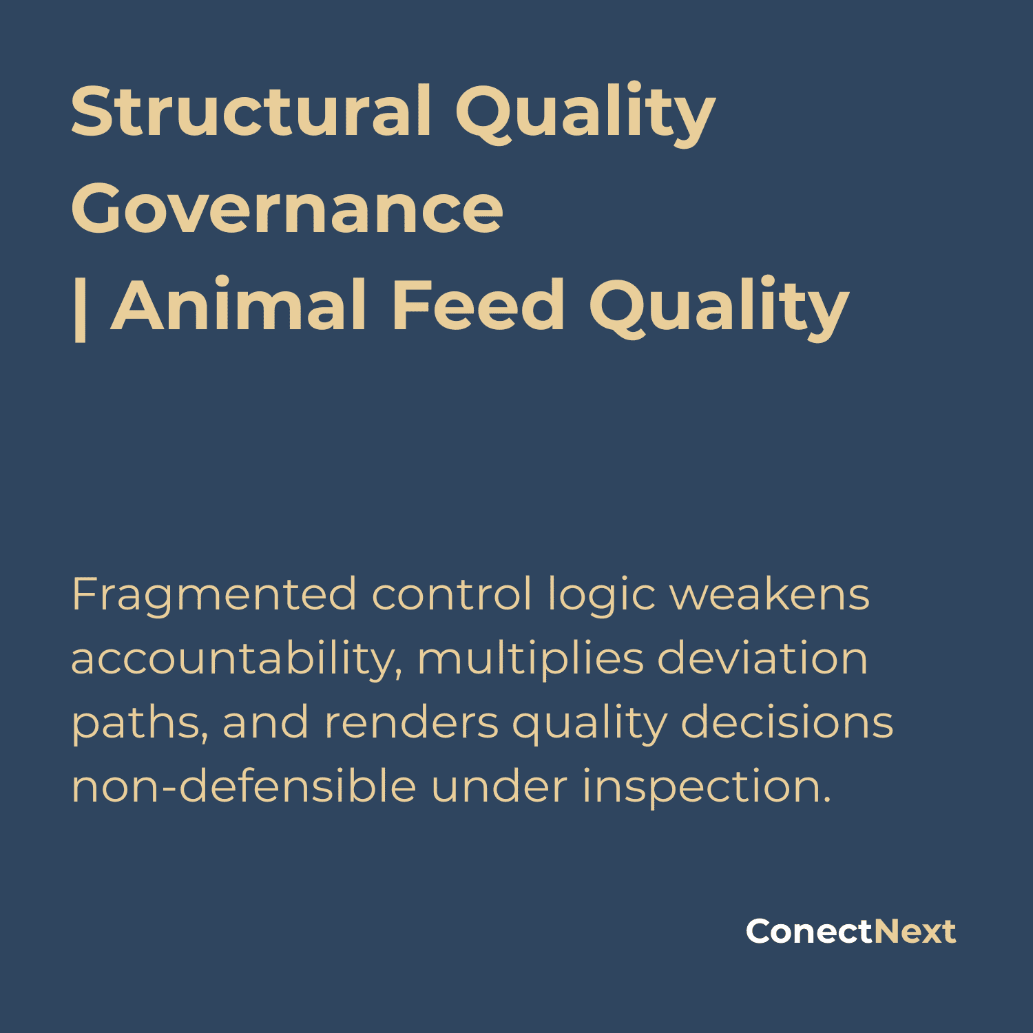 Structural Quality Governance | Animal Feed Quality